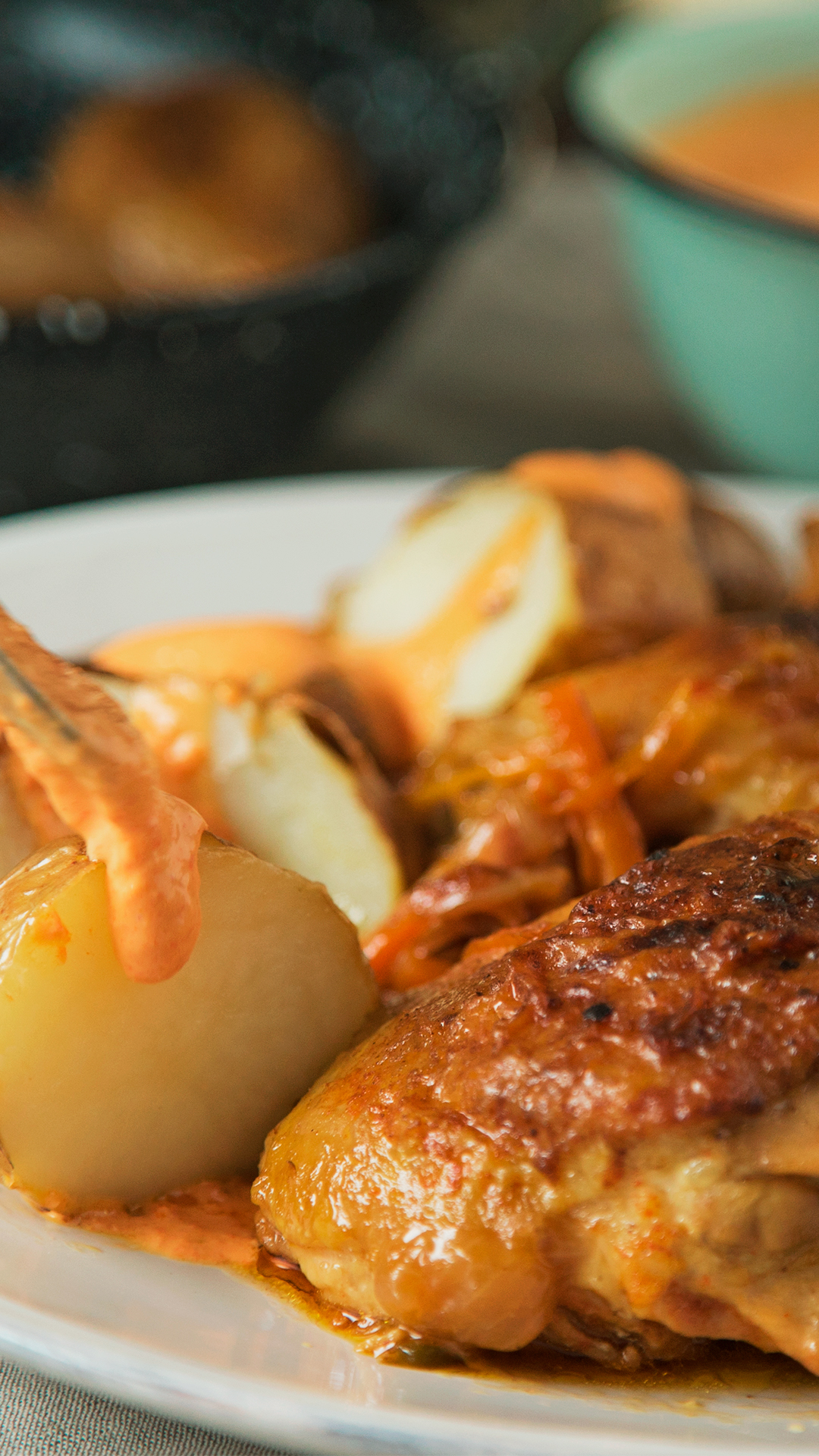 Beer-Braised Chicken with Fried Potatoes