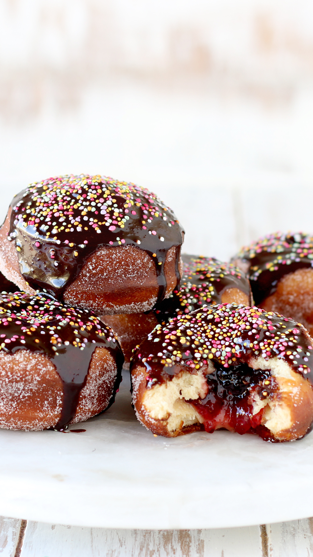 Chocolate Freckle Donuts