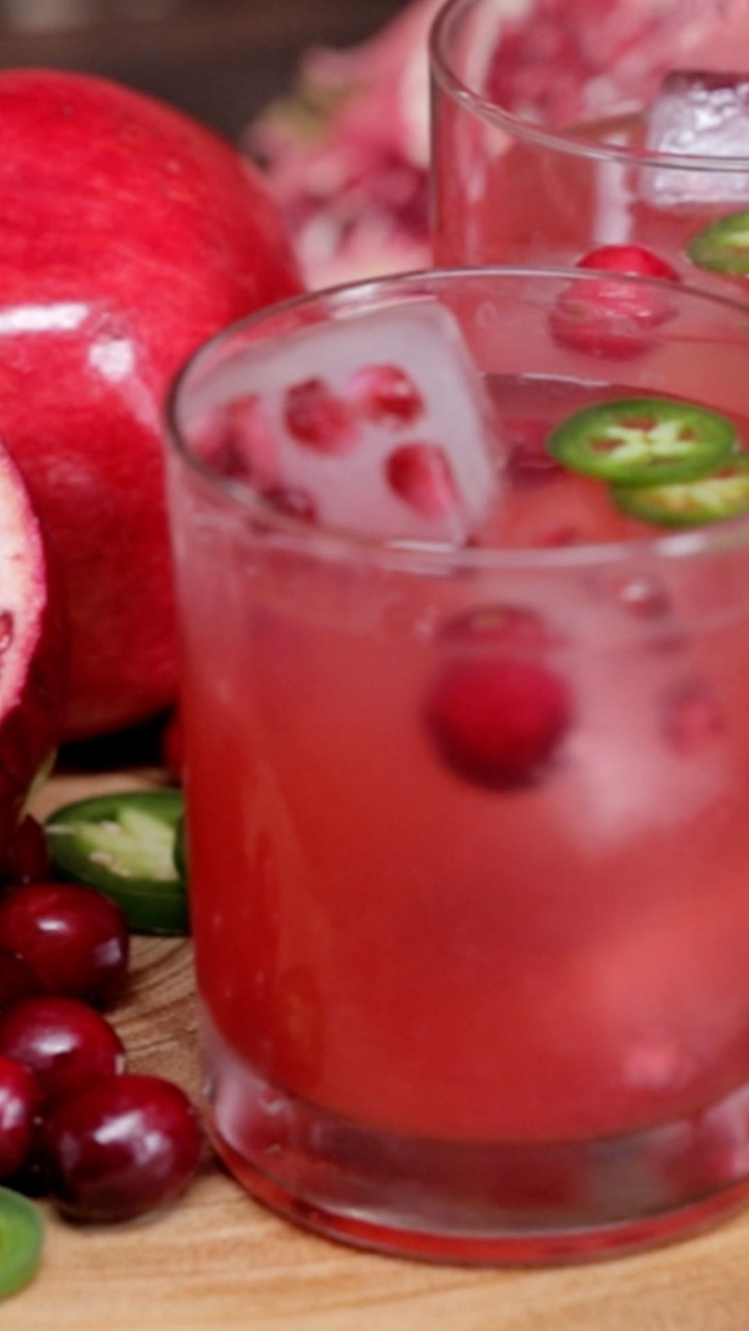 Spicy Pomegranate-Cranberry Margarita